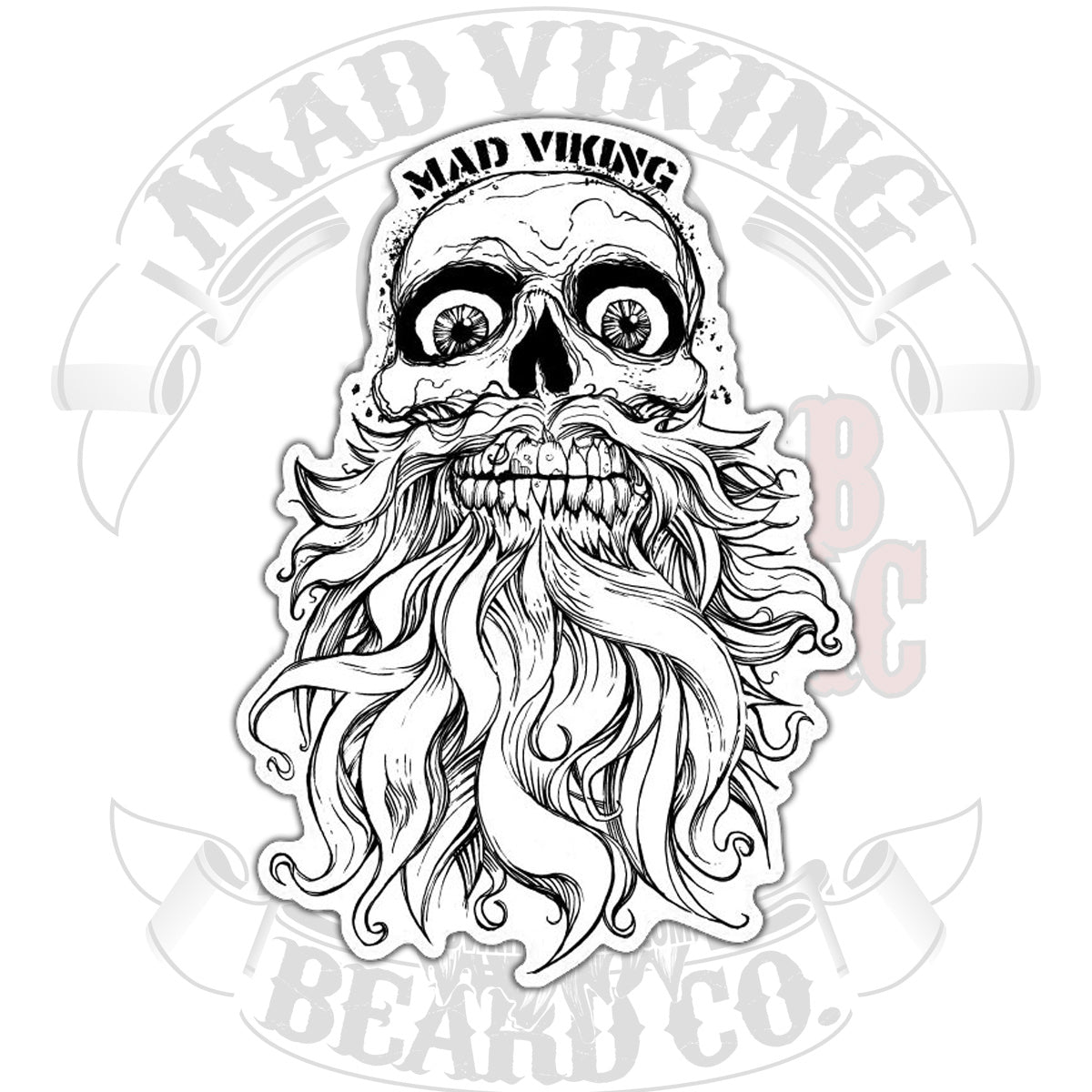 Bottle Cooler, Bearded Skull Decal