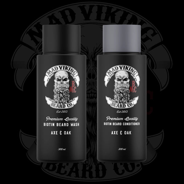 MAD VIKING BIOTIN BEARD WASH & BIOTIN BEARD CONDITIONER COMBO