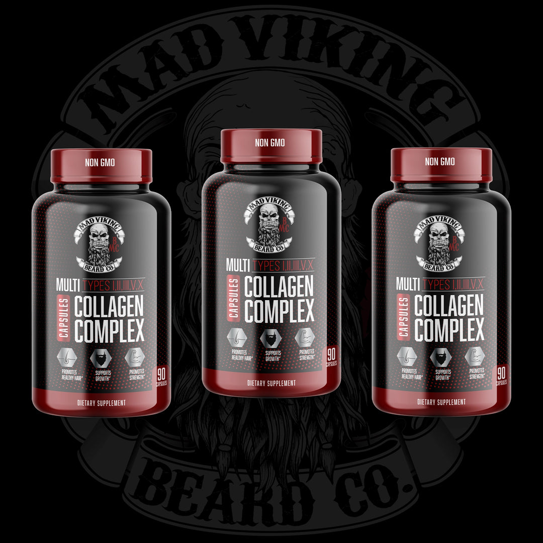 Mad Viking Beard Collagen Complex - 3 Pack - Health, Growth & Strength